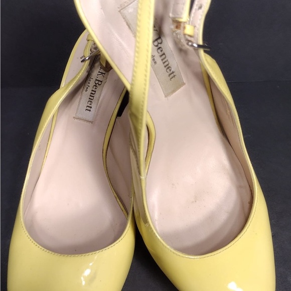 LK Bennett Yellow Slingback Heels size 8.5 pre owned Exellent condition - Picture 2 of 12
